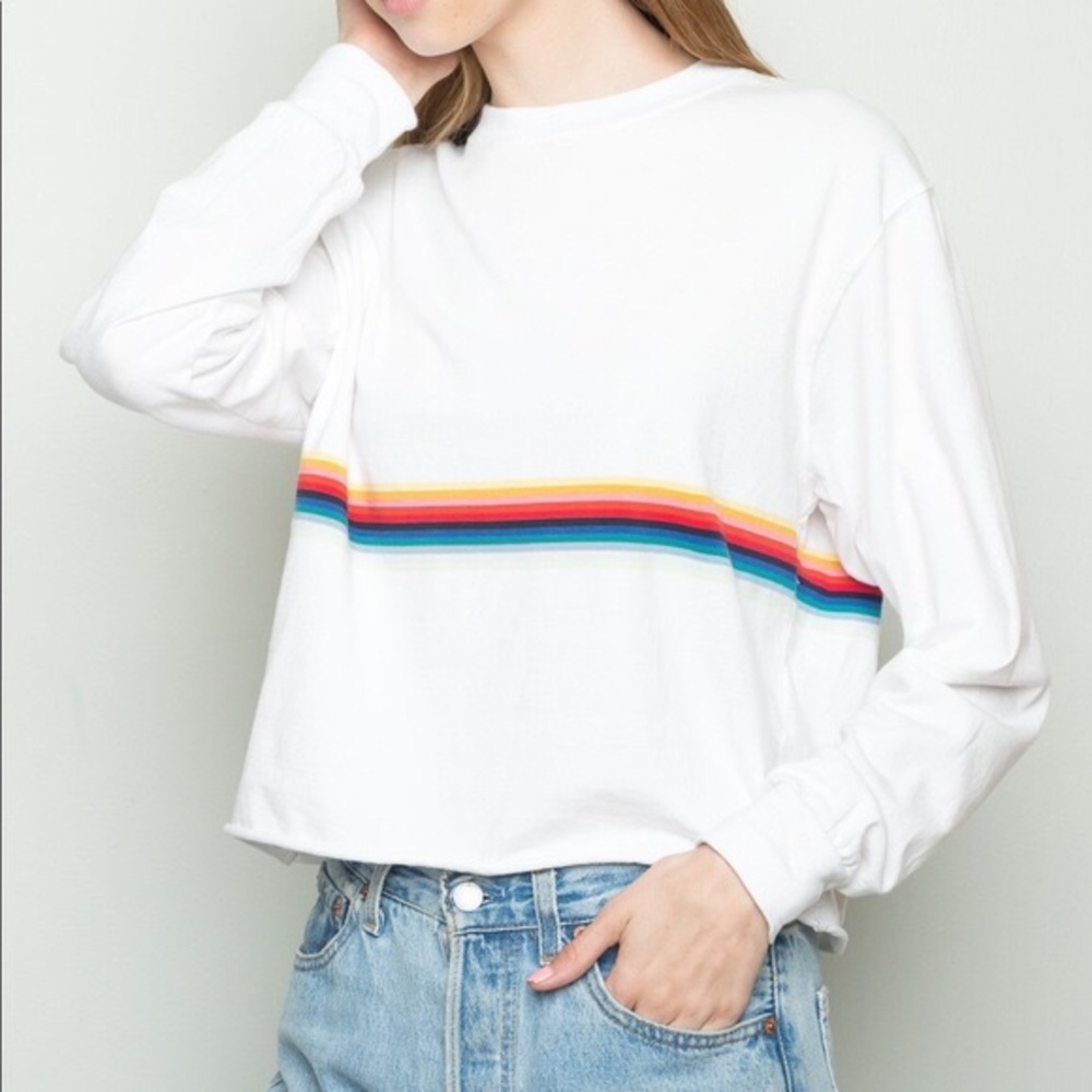 Brandy Melville Acacia Rainbow Long-sleeve Top - Picture 4 of 4